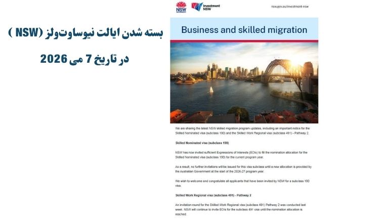 🚨بسته شدن ایالت نیوساوت‌ولز (NSW )🚨